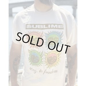 画像1: カリフォルニア買付アイテム 送料無料 SUBLIME / 40 oz. to Freedom Colorblock Tシャツ サンド