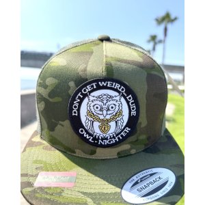 画像1: オーピーさん直買付アイテム 送料無料 DGWD / OWL NIGHTER スナップバックメッシュキャップ ウッドランドカモ