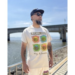 画像3: カリフォルニア買付アイテム 送料無料 SUBLIME / 40 oz. to Freedom Colorblock Tシャツ サンド