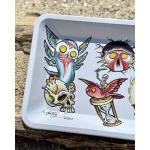 画像4: オーピーさん直買付アイテム DGWD / OWL TATTOO FLASH トレー Artwork by OPIE ORTIZ