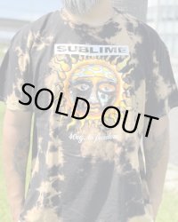カリフォルニア買付アイテム Lサイズラスト1枚で終了 送料無料 SUBLIME / 40 Oz. To Freedom Sun ブリーチダイTシャツ ブラック