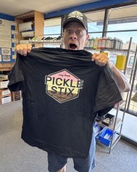 スメリーさん直買い付けアイテム 送料無料 BALL&CHAIN別注 PICKLE STIX SURFBOARDS / Neapolitan Tシャツ ブラック