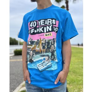 画像4: ファット・マイクさん直買い付けアイテム 送料無料 NOFX / "40 Years Of Fuckin Up" Movie Poster Tシャツ ブルー
