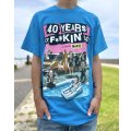 ファット・マイクさん直買い付けアイテム 送料無料 NOFX / "40 Years Of Fuckin Up" Movie Poster Tシャツ ブルー