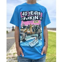ファット・マイクさん直買い付けアイテム 送料無料 NOFX / "40 Years Of Fuckin Up" Movie Poster Tシャツ ブルー