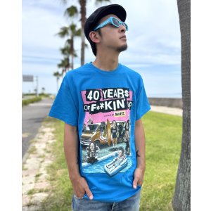 画像2: ファット・マイクさん直買い付けアイテム 送料無料 NOFX / "40 Years Of Fuckin Up" Movie Poster Tシャツ ブルー