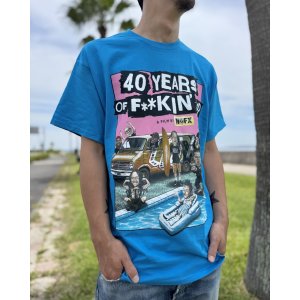画像5: ファット・マイクさん直買い付けアイテム 送料無料 NOFX / "40 Years Of Fuckin Up" Movie Poster Tシャツ ブルー