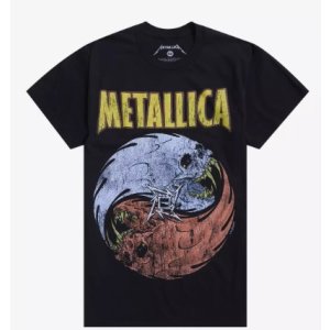 画像8: カリフォルニア買付アイテム 送料無料 M、Lサイズのみ METALLICA / Skull Yin Yang Tシャツ ブラック Artwork by PUSHEAD