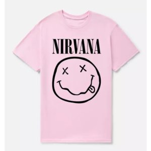 画像7: カリフォルニア買付アイテム 送料無料 NIRVANA / Smiley Face Tシャツ ライトピンク