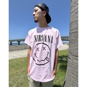 画像3: カリフォルニア買付アイテム 送料無料 NIRVANA / Smiley Face Tシャツ ライトピンク