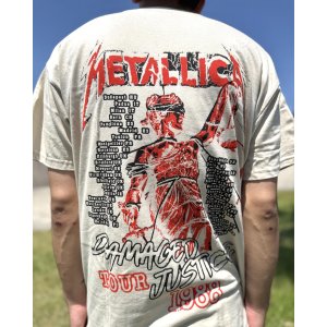 画像2: カリフォルニア買付アイテム 送料無料 METALLICA / Damaged Justice Tour 1988 Tシャツ サンド