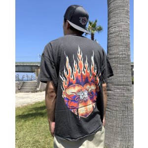 画像5: カリフォルニア買付アイテム 送料無料 L、2XLサイズのみ METALLICA / Flaming Flower Skull Tシャツ ブラック Artwork by PUSHEAD