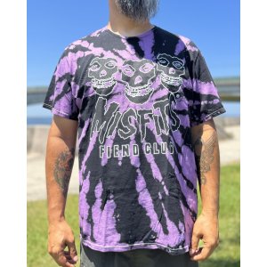 画像1: カリフォルニア買付アイテム 送料無料 MISFITS / Fiend Club タイダイTシャツ ブラック
