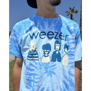 画像2: カリフォルニア買付アイテム 送料無料 WEEZER / Cartoon Band タイダイTシャツ ブルー