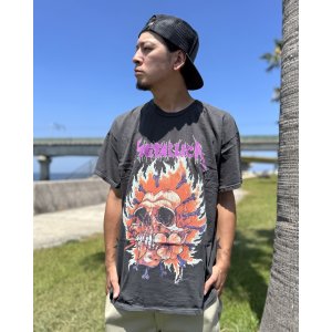画像3: カリフォルニア買付アイテム 送料無料 L、2XLサイズのみ METALLICA / Flaming Flower Skull Tシャツ ブラック Artwork by PUSHEAD
