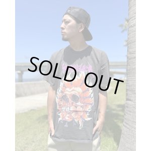 画像3: カリフォルニア買付アイテム 送料無料 Lサイズラスト1枚で終了 METALLICA / Flaming Flower Skull Tシャツ ブラック Artwork by PUSHEAD