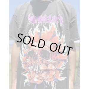 画像4: カリフォルニア買付アイテム 送料無料 Lサイズラスト1枚で終了 METALLICA / Flaming Flower Skull Tシャツ ブラック Artwork by PUSHEAD