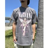 カリフォルニア買付アイテム 送料無料 NIRVANA / Neon In Utero Tシャツ チャコール