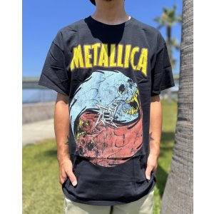 画像1: カリフォルニア買付アイテム 送料無料 M、Lサイズのみ METALLICA / Skull Yin Yang Tシャツ ブラック Artwork by PUSHEAD