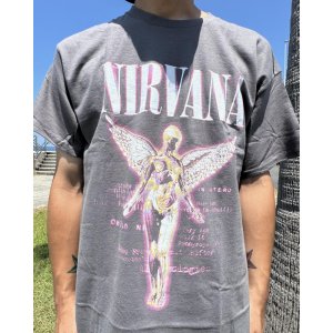 画像2: カリフォルニア買付アイテム 送料無料 NIRVANA / Neon In Utero Tシャツ チャコール