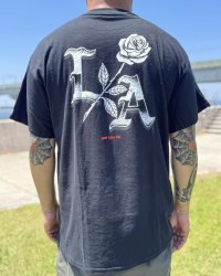 カリフォルニア買付アイテム 送料無料 LAST CALL CO. / Chrome Rose Tシャツ ブラック