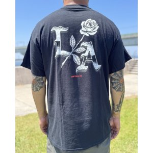 画像1: カリフォルニア買付アイテム 送料無料 LAST CALL CO. / Chrome Rose Tシャツ ブラック