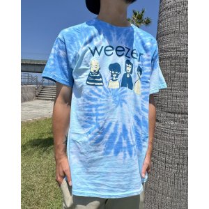 画像4: カリフォルニア買付アイテム 送料無料 WEEZER / Cartoon Band タイダイTシャツ ブルー