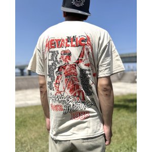 画像1: カリフォルニア買付アイテム 送料無料 METALLICA / Damaged Justice Tour 1988 Tシャツ サンド