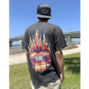 画像6: カリフォルニア買付アイテム 送料無料 L、2XLサイズのみ METALLICA / Flaming Flower Skull Tシャツ ブラック Artwork by PUSHEAD
