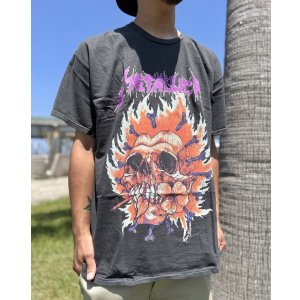 画像9: カリフォルニア買付アイテム 送料無料 L、2XLサイズのみ METALLICA / Flaming Flower Skull Tシャツ ブラック Artwork by PUSHEAD