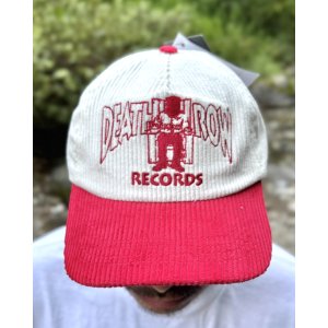 画像3: DEATH LOW RECORDS / Logo コーデュロイキャップ RED/WHITE