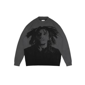 画像9: 送料無料 BOB MARLEY × POT MEETS POP / Natty Dread ニットセーター グレー