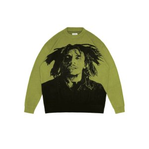 画像11: 送料無料 BOB MARLEY × POT MEETS POP / Natty Dread ニットセーター グリーン