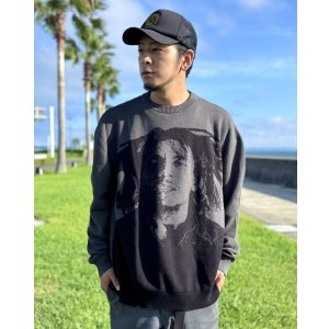 画像2: 送料無料 BOB MARLEY × POT MEETS POP / Natty Dread ニットセーター グレー