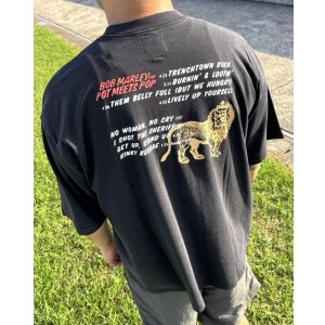 画像10: 送料無料 BOB MARLEY × POT MEETS POP / PMP LIVE! Tシャツ ブラック