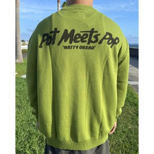 画像10: 送料無料 BOB MARLEY × POT MEETS POP / Natty Dread ニットセーター グリーン