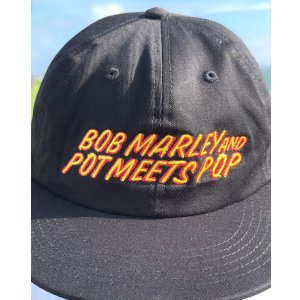 画像4: 送料無料 BOB MARLEY × POT MEETS POP / Live 6パネル スナップバックキャップ ブラック