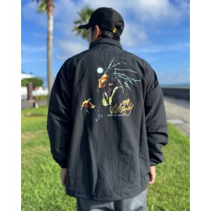 画像6: 送料無料 BOB MARLEY × POT MEETS POP / Live コーチジャケット ブラック