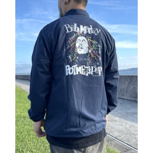 画像5: 送料無料 BOB MARLEY × POT MEETS POP / Sketch コーチジャケット ネイビー
