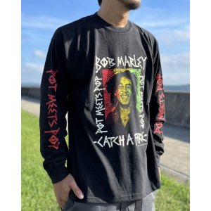 画像5: 送料無料 BOB MARLEY × POT MEETS POP / Catch A Fire 長袖Tシャツ ブラック