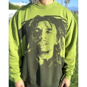 画像4: 送料無料 BOB MARLEY × POT MEETS POP / Natty Dread ニットセーター グリーン