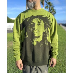画像5: 送料無料 BOB MARLEY × POT MEETS POP / Natty Dread ニットセーター グリーン