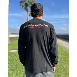 画像8: 送料無料 BOB MARLEY × POT MEETS POP / Catch A Fire 長袖Tシャツ ブラック