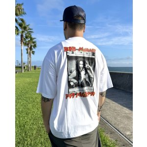 画像5: 送料無料 BOB MARLEY × POT MEETS POP / Uprising Tシャツ ホワイト