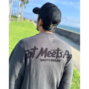 画像7: 送料無料 BOB MARLEY × POT MEETS POP / Natty Dread ニットセーター グレー