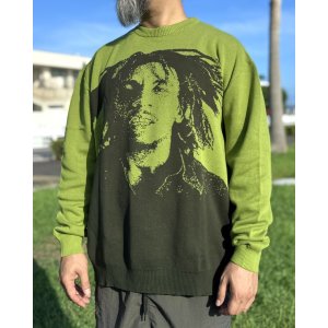 画像7: 送料無料 BOB MARLEY × POT MEETS POP / Natty Dread ニットセーター グリーン