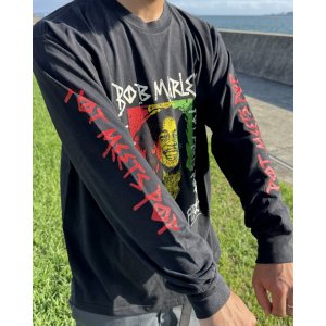 画像6: 送料無料 BOB MARLEY × POT MEETS POP / Catch A Fire 長袖Tシャツ ブラック