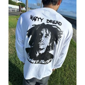 画像4: 送料無料 BOB MARLEY × POT MEETS POP / Natty Dread 長袖Tシャツ ホワイト