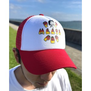 画像2: 送料無料 BOB MARLEY × POT MEETS POP / Tuff Gong メッシュキャップ レッド