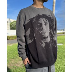 画像3: 送料無料 BOB MARLEY × POT MEETS POP / Natty Dread ニットセーター グレー